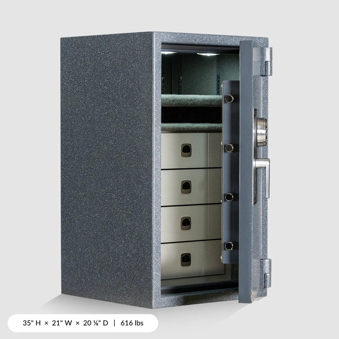 INKAS Triton RSC-Rated Residential Burglary Safe with 1-Hour Fire Protection - Grey