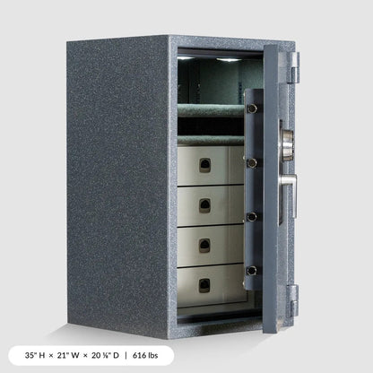 INKAS Triton RSC-Rated Residential Burglary Safe with 1-Hour Fire Protection - Grey